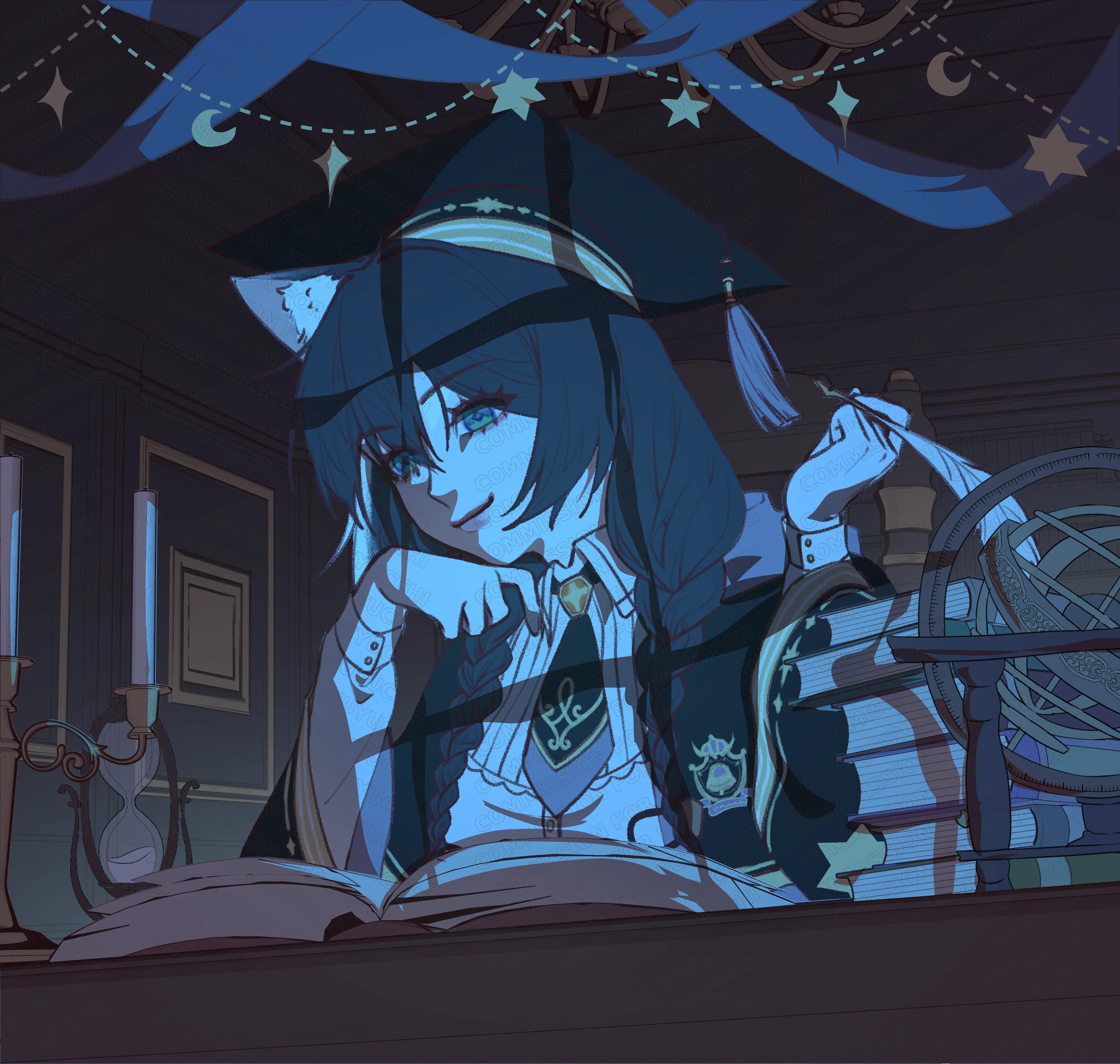 Kyaru's Late Study Session image 3